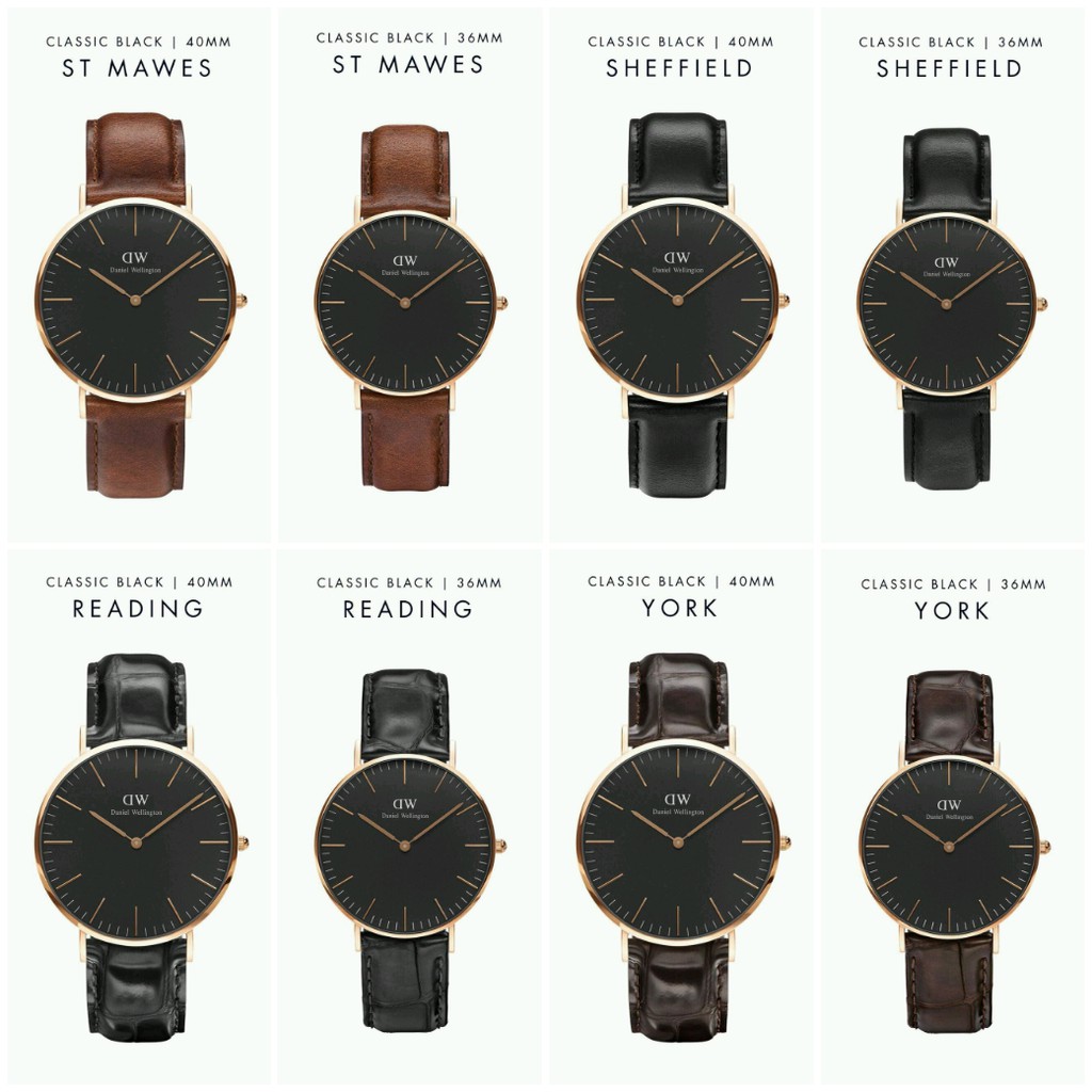 daniel wellington classic black sheffield rose gold