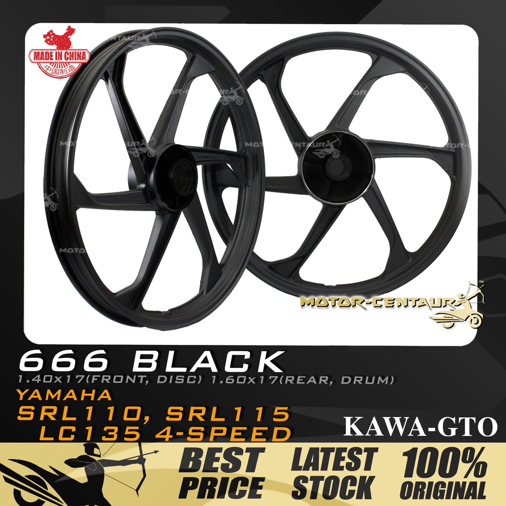 Buy Rim Kawa Gto Sport Rims 666 1 40x17 Disc F 1 60x17 Drum R For Yamaha Lc135 4s Lagenda Srl110 115 Z Zr Fi Black Seetracker Malaysia