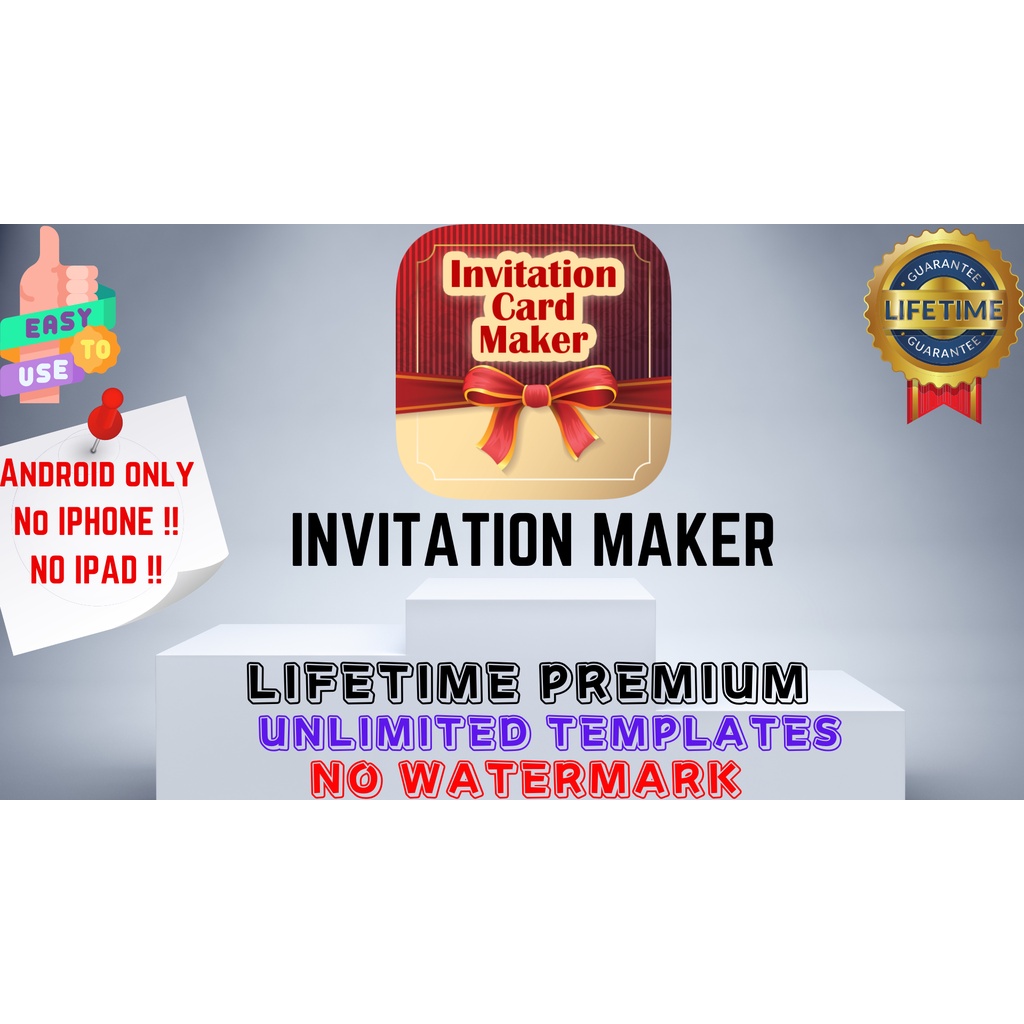 Invitation Maker (Latest 2022) Latest Premium l Invitation Ecard l Kad