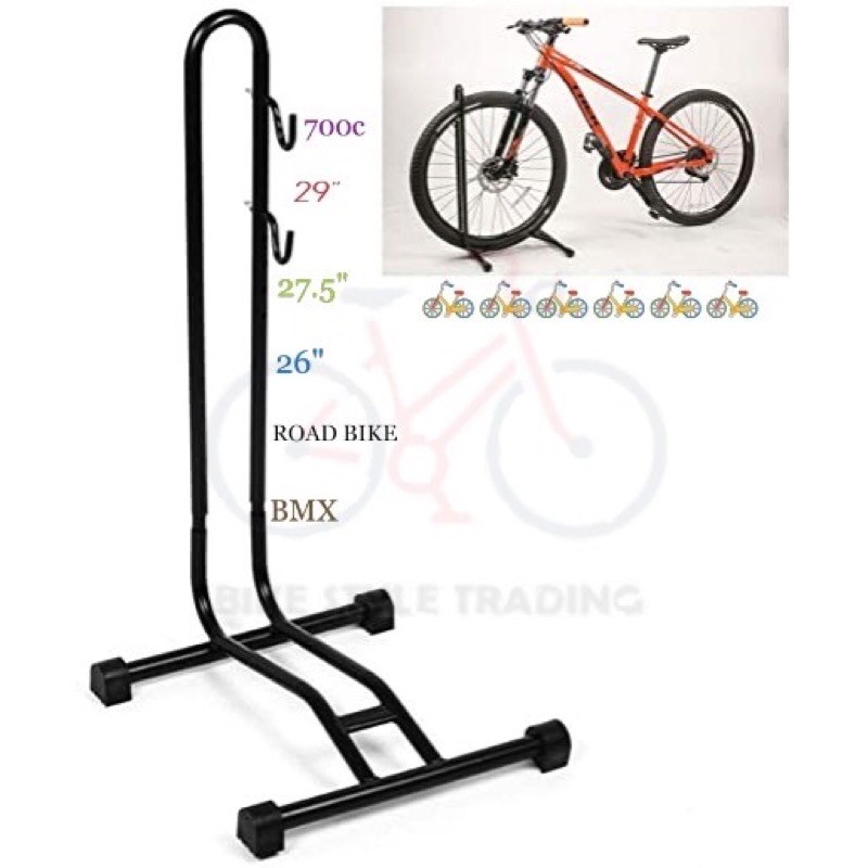 Bike Floor Parking Rack Storage Stand Bicycle Repair Floor Stand Rack 2 In 1 Display Stand Shopee Malaysia