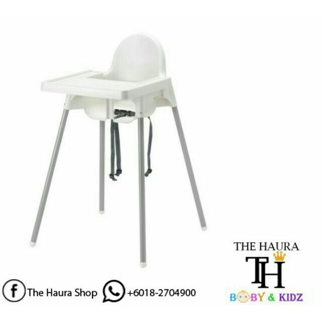 Ikea Antilop Baby High Chair With Safety Belt White Shopee Malaysia