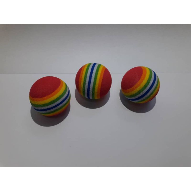Cat toy rainbow ball 2.5cm ( 1 pc ) mainan kucing bola rainbow 2.5cm (1