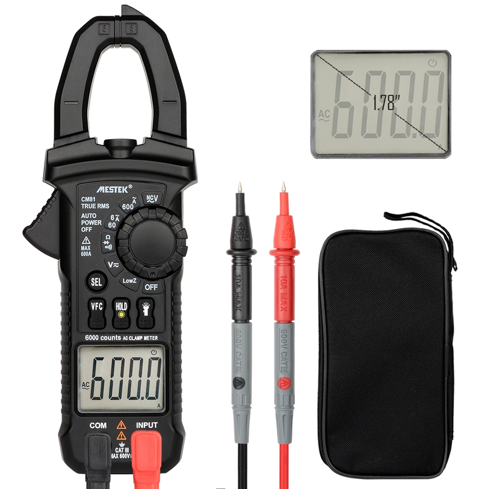 Digital Clamp Meter Ac Dc Current Voltage Multimeter Temp Volt Amp Tester Test Shopee Malaysia