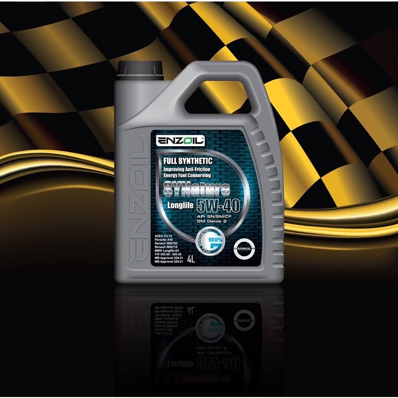 Enzoil Synature 5W40 API SN/SM/CF fully synthetic engine oil (4 liter ...