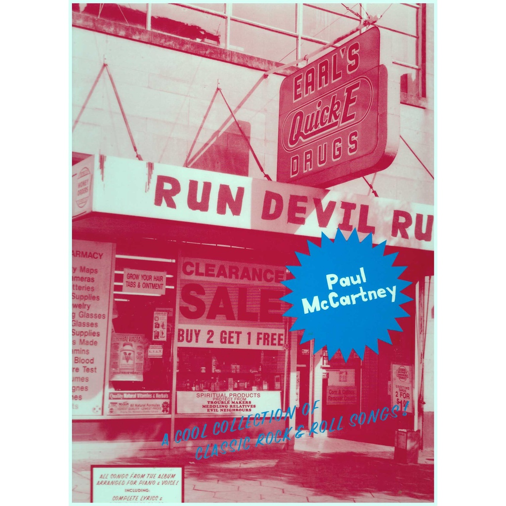 Paul Mccartney Run Devil Run  / PVG Book / Piano Book / Pop Song Book