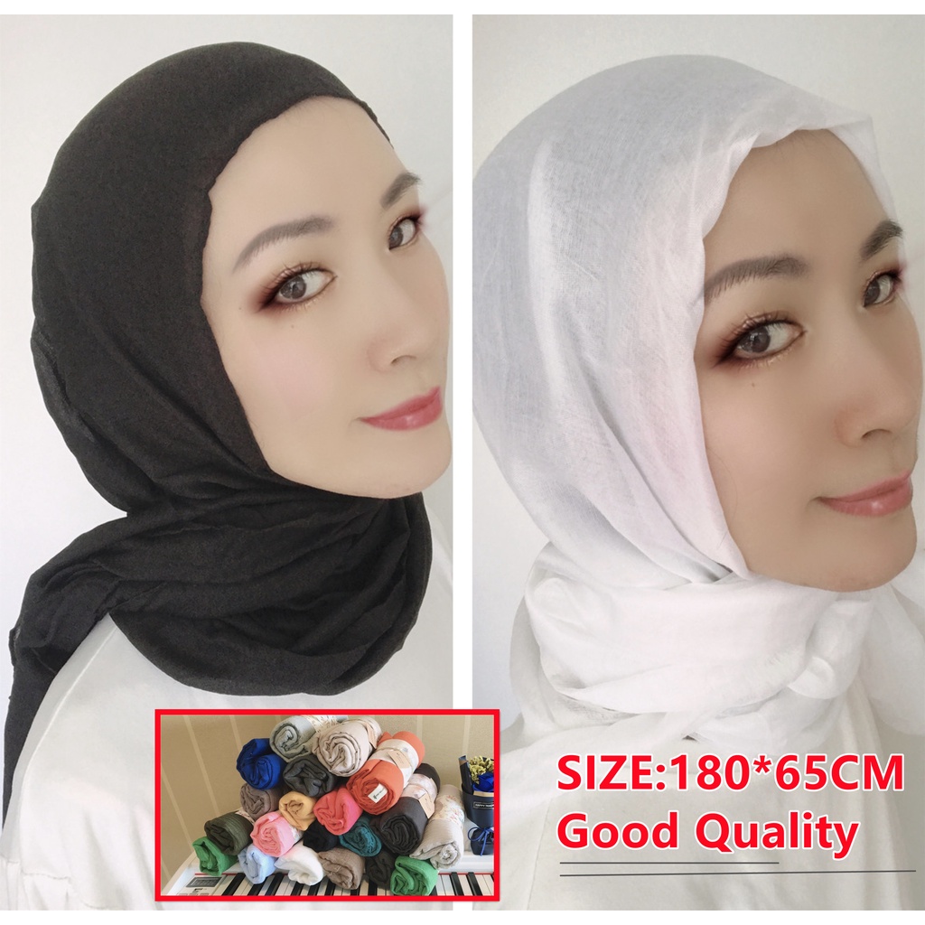 Buy Scarf Shawl Long Selandang Plain Shawl Tudung Bawal Borong Murah Hijab Cotton Long Scarf Local Seller Promo Seetracker Malaysia