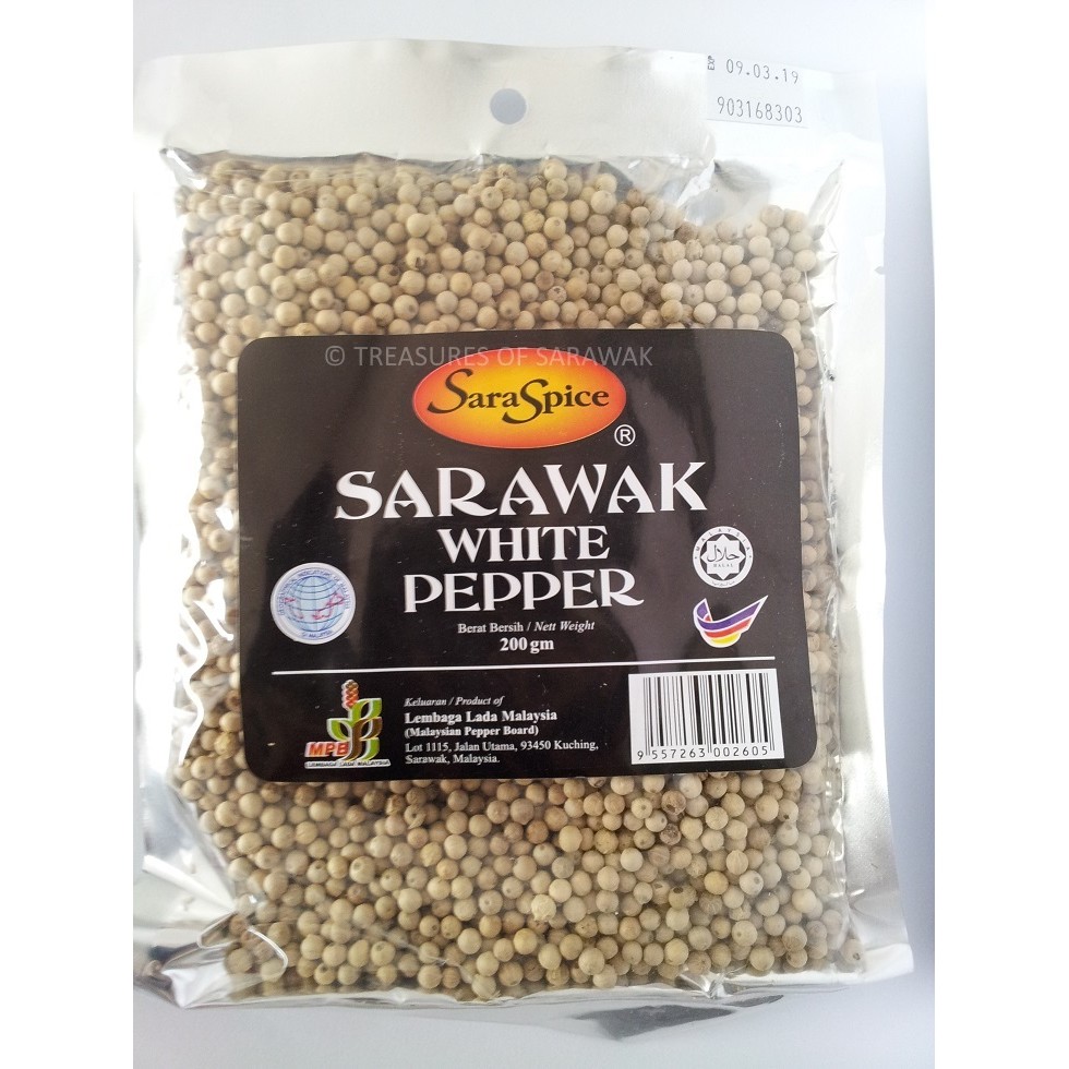 Sarawak White Pepper Whole Berries 200g Sara Spice Shopee Malaysia