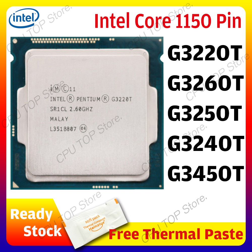 Intel Pentium G32t G3260t G3250t G3240t G3450t Cpu Processor Lga 1150 Pin Shopee Malaysia