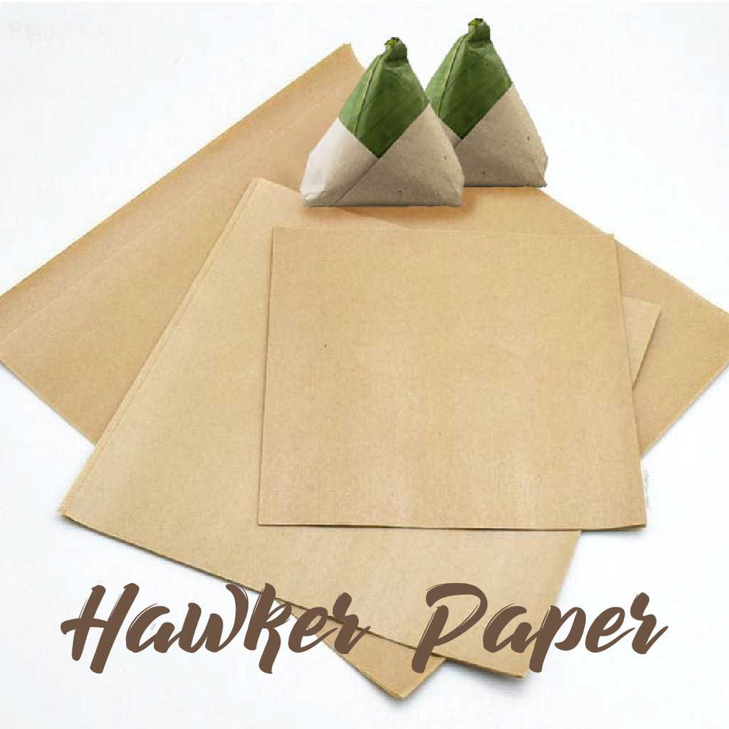 Brown Hawker Paper A Paper B Paper C Paper D 100'S Food wrapping KERTAS