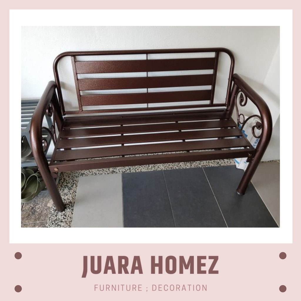 4 Feet Strong Metal Bench Chair / House Garden Office Outdoor / Kerusi Taman Metal Bench Chair