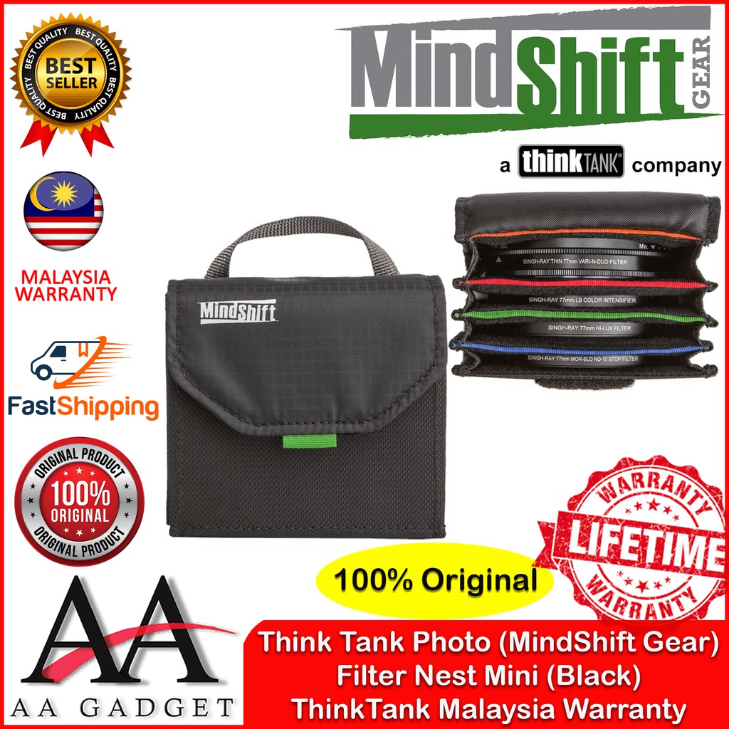 MindShift Gear Filter Nest Mini Filter Pouch (Black) Ship from Malaysia 100% Original Think Tank (Life-Time Warranty)