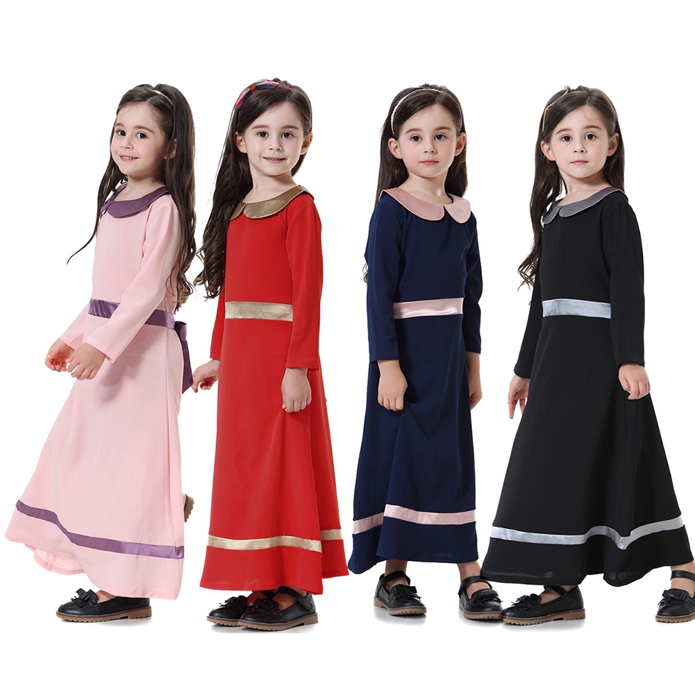 Girl Dress Th609 Loose Comfortable Muslim Girl Long Dress 95