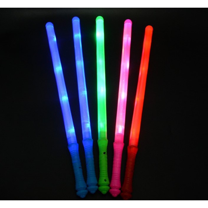 (local) 47cm Multi Color Flashing LED Atomic electric Raver Light Stick ...