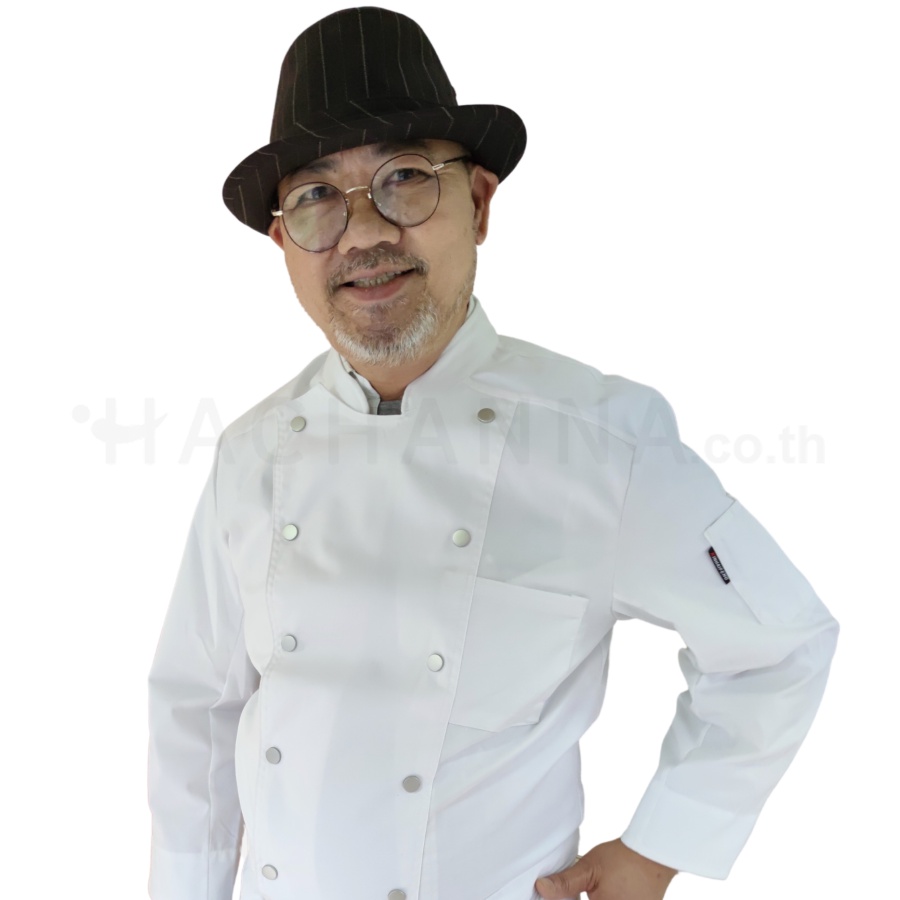 White Long Sleeve Chef Uniform/Jacket Waterproof Fireproof