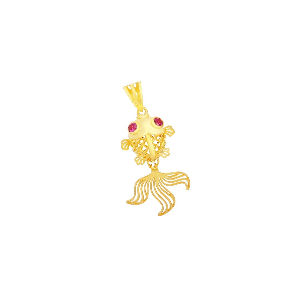 916 Gold Prosperity Gold Fish Pendant Xs Shopee Malaysia