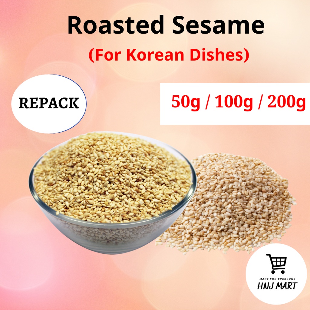 Korean Premium Roasted Sesame/White Sesame (Bokkeun-kkae 볶은깨) for Korean dishes 50g/100g/200g 韩国烤芝麻/韩国芝麻