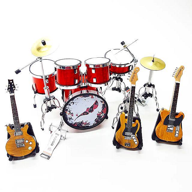 Miniature Drum And Guitar Noah Ariel Exclusive Gift Display Decoration souvenir Music merchandise