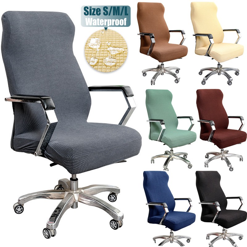 Durable Stretchable Waterproof Office Chair Cover Used For Universal Swivel Boss Chair High-Back Computer Chair Cover 
