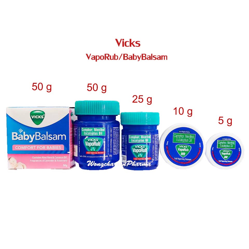 Vicks VapoRub/BabyBalsam Relieve Inhalation And Stuffy Nose. Shopee