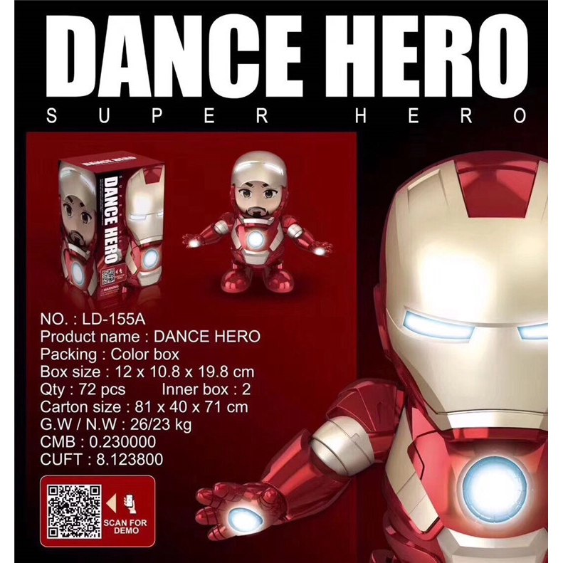 robot iron man dancing