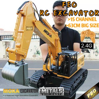 FEO SF2019 Alloy Rc Excavator 15CH 63Cm Big 2.4G Full Functional Toy Construction Remote control Car Construction Toys