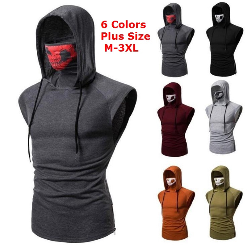 sleeveless hooded