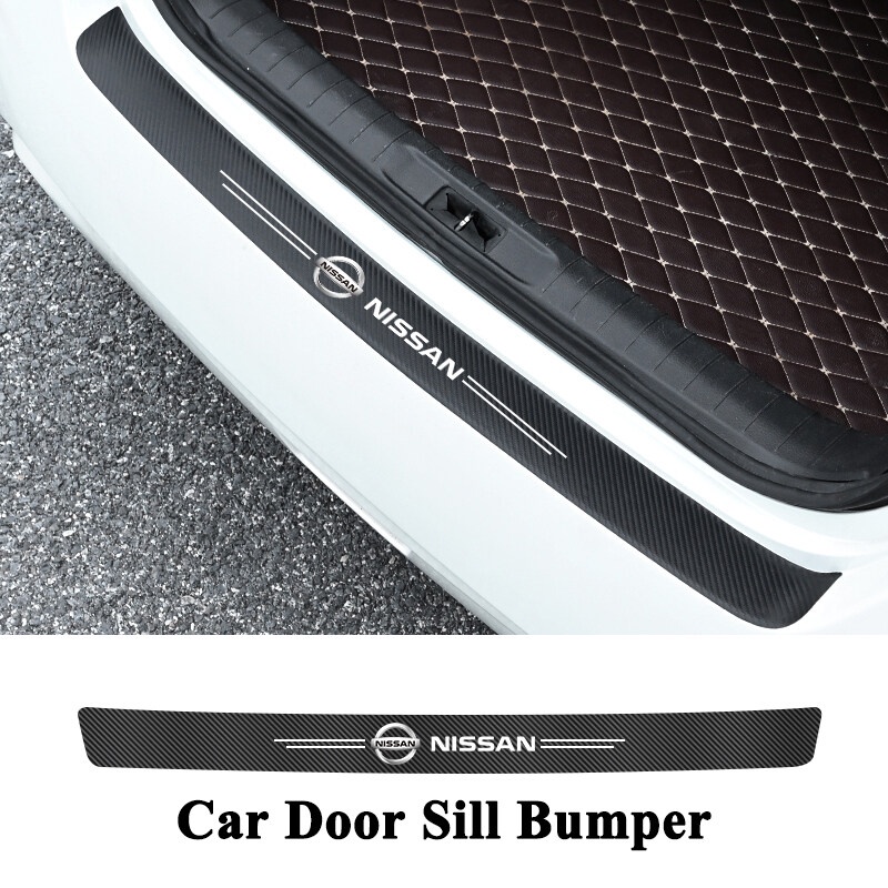 Car Door Sill Bumper For Nissan Sentra Serena Carbon Fiber