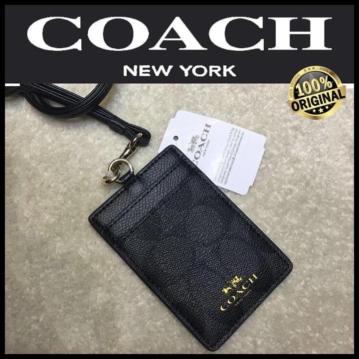 (Special Ramadan) Coach Id Lanyard In Colorblock Signature Canvas ...