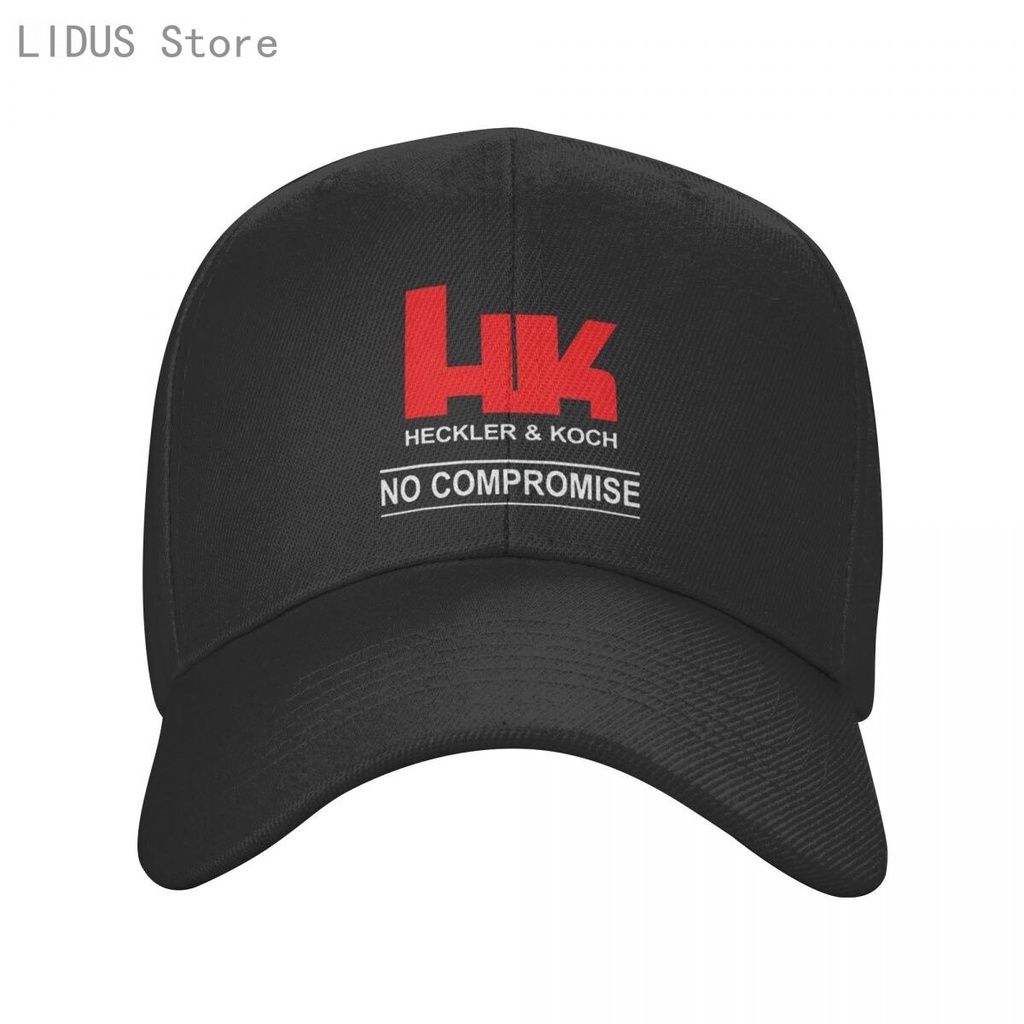 2022 Hats Hk Logo Heckler Koch Firearms No Compromise Printing Baseball Cap Men And Caps Youth Sun Hat