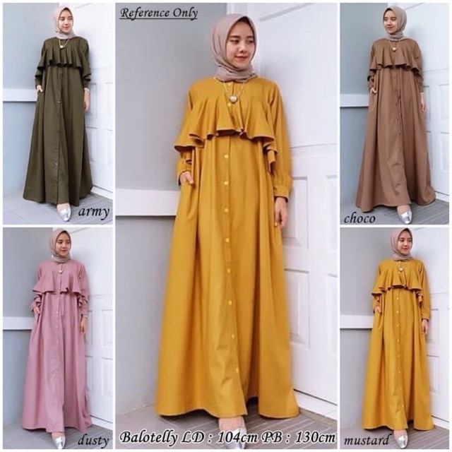 READY STOCK Baju  Muslimah Fashion Long  Dress Aira Tunic  