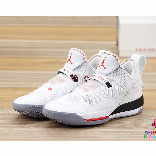 Nike Air Jordan 33 Low Se Pf White Red Old Butt Xdr Wear Resistant Cd Shopee Malaysia