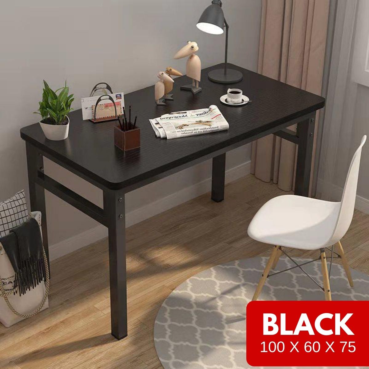 100cm H-Type Writing Table Home Office Desks Modern Simple Study Table Meja ( Table ONLY )