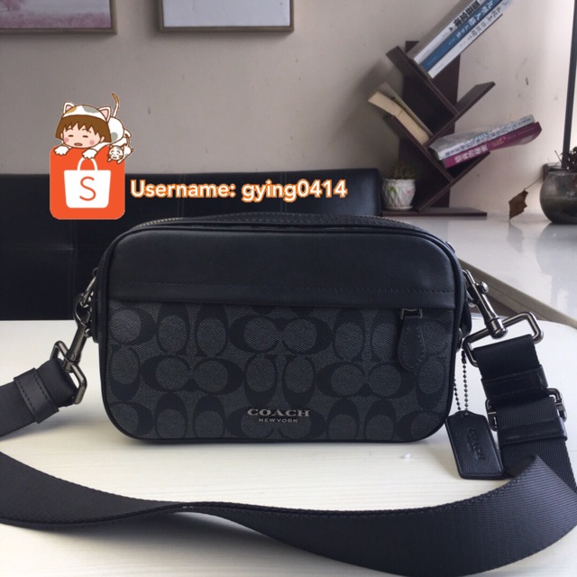 Coach Graham Crossbody In Signature Canvas f50715 Sling Men Bag Beg