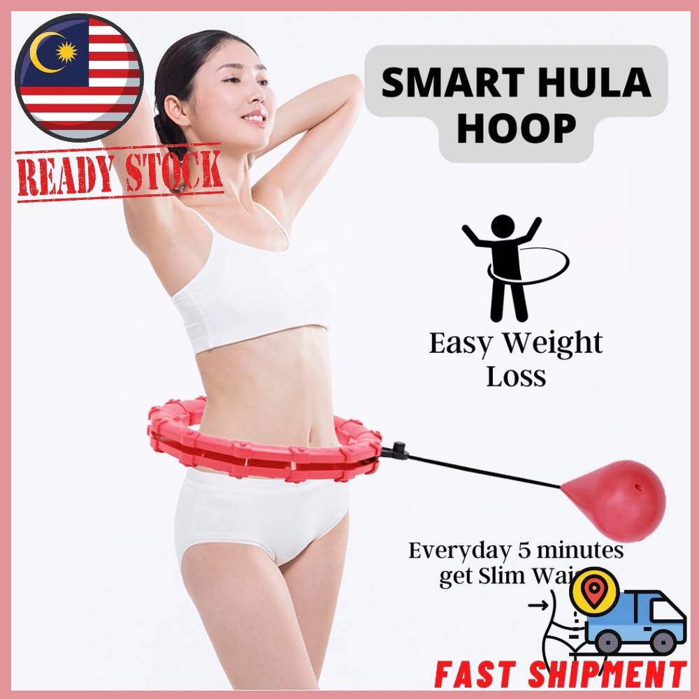 24 Sections Smart Hula Hoop Digital Adjustable Thin Waist Weight Loss Exercise Machine