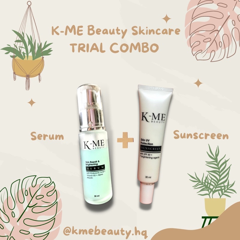 K-ME BEAUTY SKINCARE SERUM SUNSCREEN SPF50+