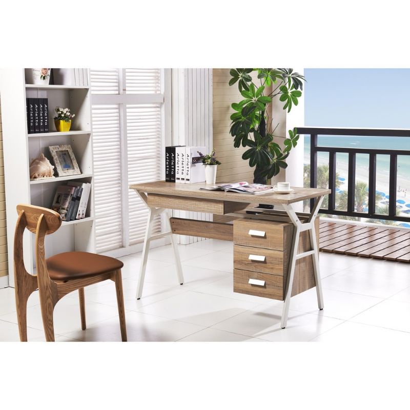 Ready Stock Study table with book shelf household simple simple desk office writing desk computer desk