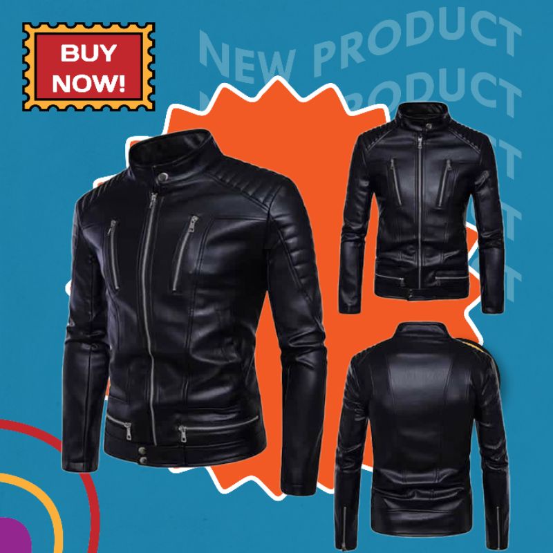 (Sabah) jacket leather Motorcycle slim fit size m,l,XL Dan xxl | Shopee ...