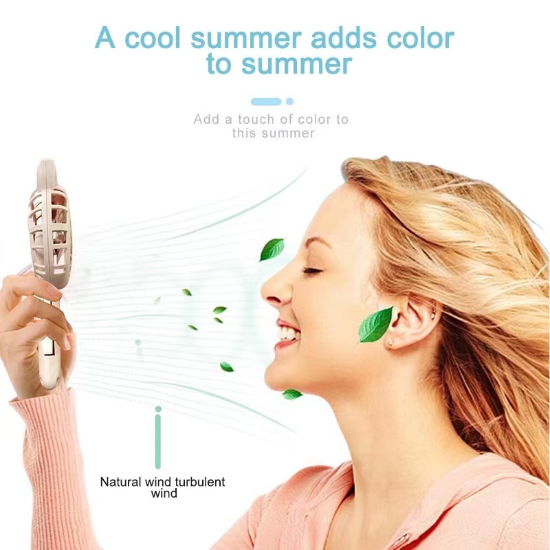 Premium Durable Hand Held Fan Pressure Mini portable without battery Household Color Manual Cartoon Coolin Purpose Ve...