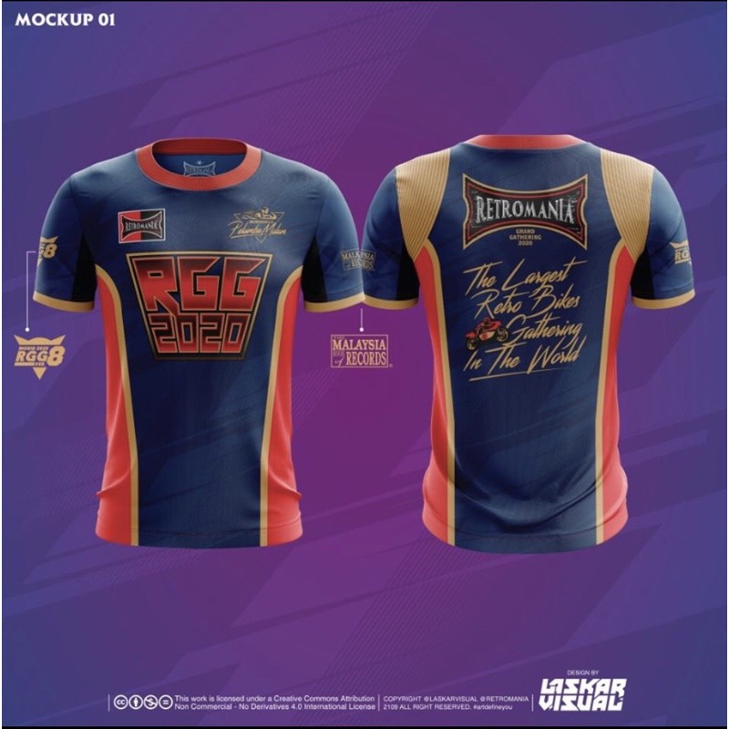 BAJU OFFICIAL RETROMANIA 2020 LENGAN PENDEK | Shopee Malaysia