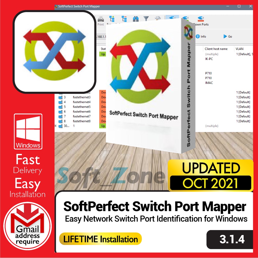 SoftPerfect Switch Port Mapper 3.1.4 Network Switch Port