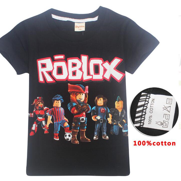 Roblox Kids T Shirt Boy Short Sleeved T Shirt For 6 14 Ages For Gamers Fans 100 Cotton Shopee Malaysia - qoo10 newest kids clothes roblox hoodies t shirt long sleeve