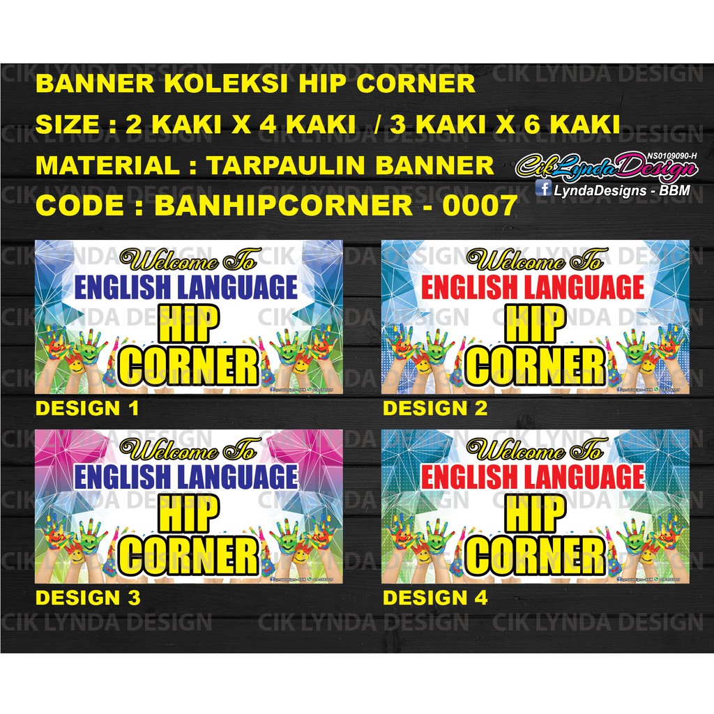 Banner 2 Kaki X 4 Kaki Hip Corner Sekolah Shopee Malaysia