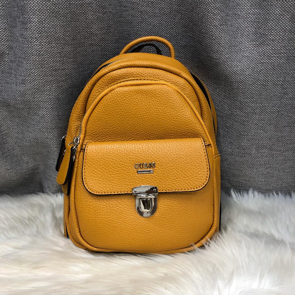 yellow guess backpack