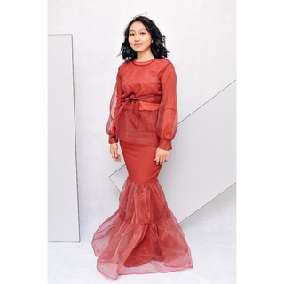 Baju kurung organza free size blouse with inner and Baju kurung organza free size blouse with inner and