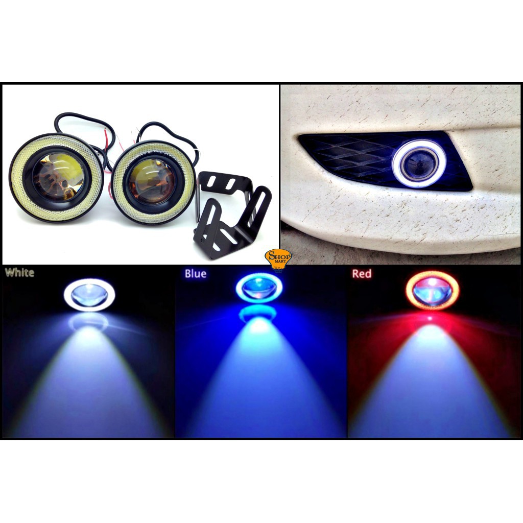Angel Eyes Halo Ring Sportlight Led Fog Light Fog Lamp Projector Persona New Saga Blm Flx Wira