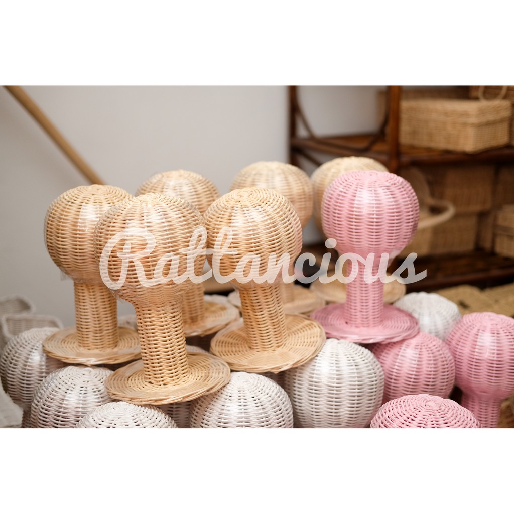 rattan mannequin head