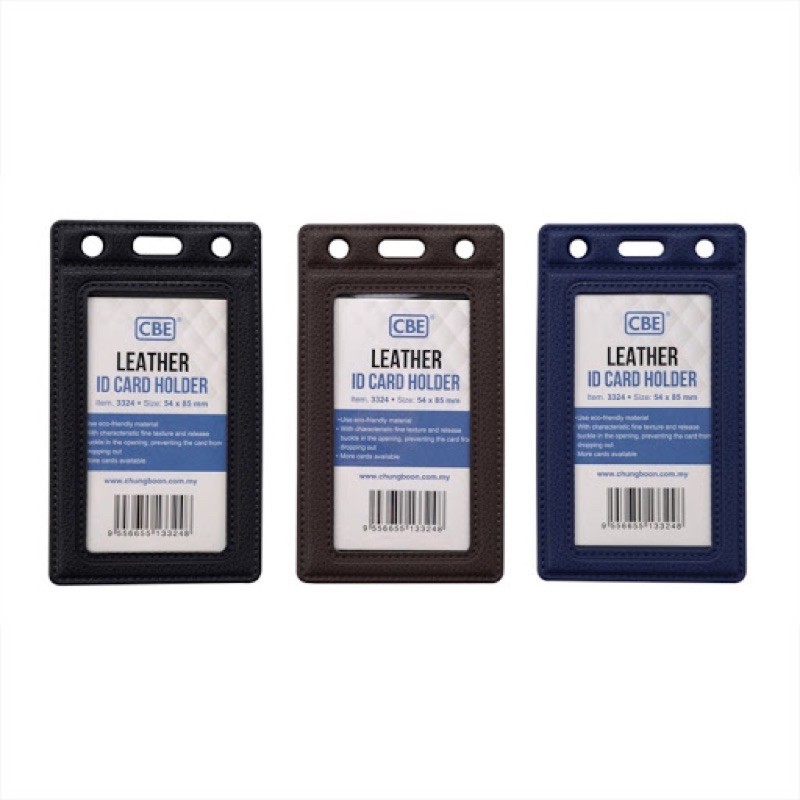 【Ready Stock】CBE Leather ID Card Holder (No.3324/3325/3326)