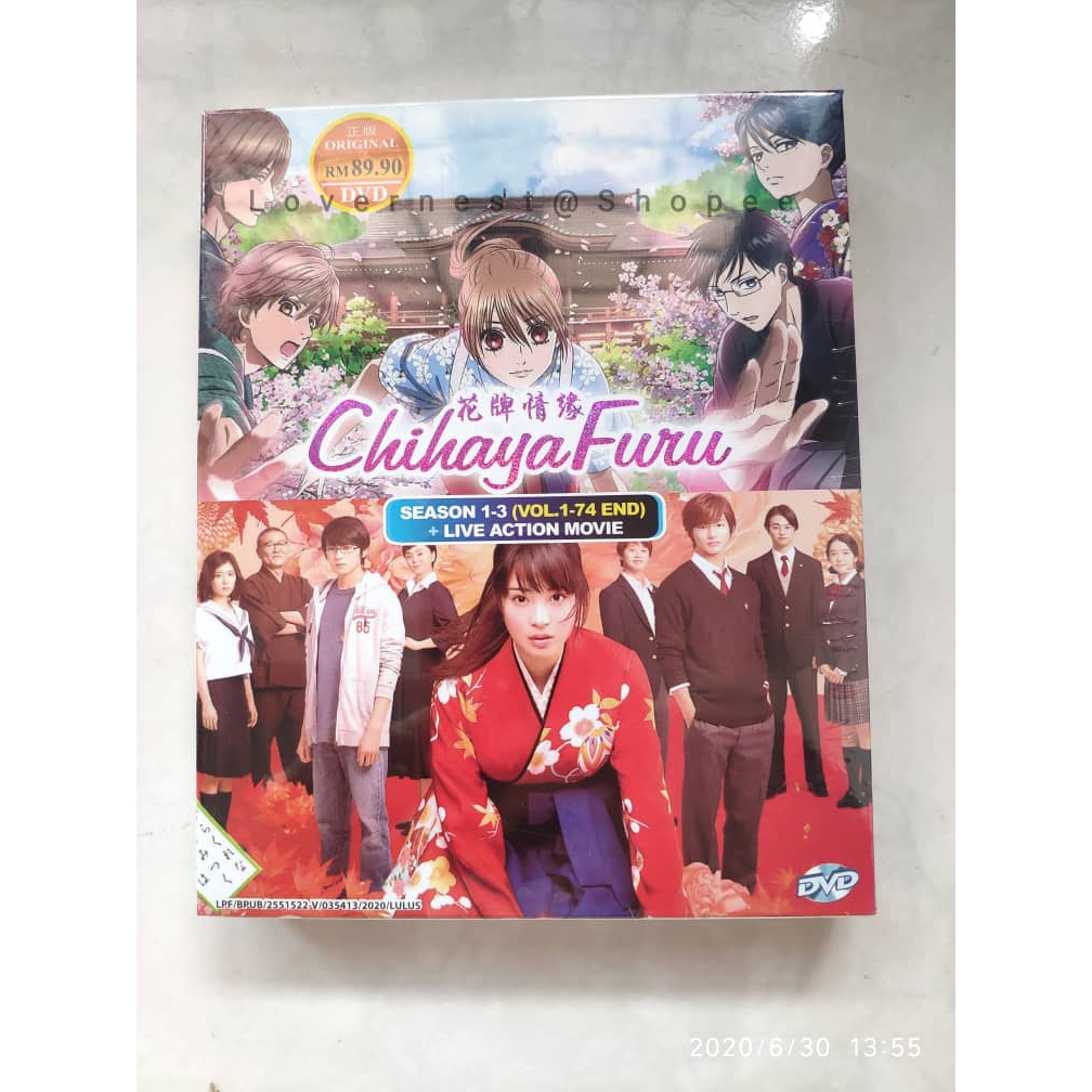 Anime Dvd Chihayafuru 花牌情缘season 1 3 Vol 1 74 End Live Action Movie Shopee Malaysia