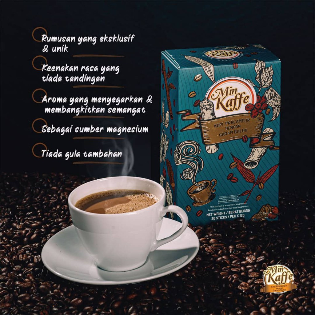 Min Kaffe Mineral Coffee Hai O Kopi Sihat Kopi Tanpa Gula Kopi Garam Buluh Kopi Viral Hilang Mengantuk Kurang Lapar 5 0 Shopee Malaysia