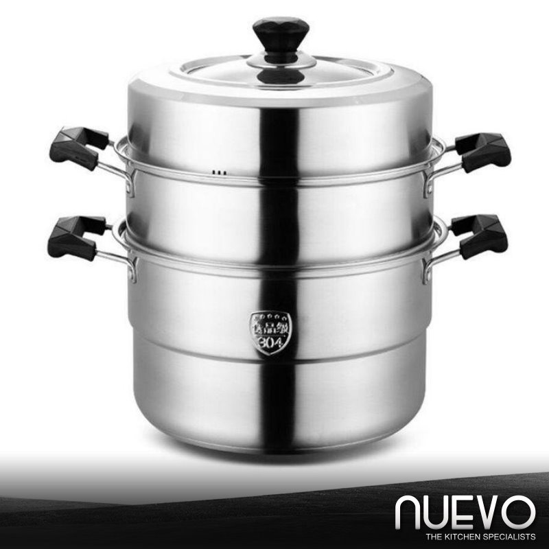 304 stainless steel Steamer 3 Layers Steaming Pot Steaming Machine Cookware Pots Steam Cooker 304 不锈钢三层双层蒸锅